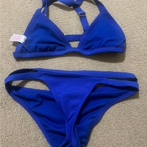 Blue bikini